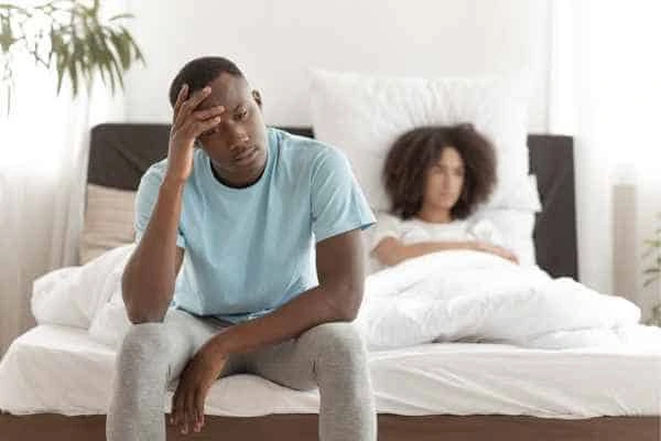 Man upset about ED symptoms Fleet