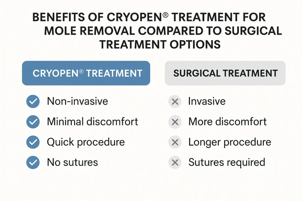 Benefits of professional mole-removal assessment at LA LIPO Fleet